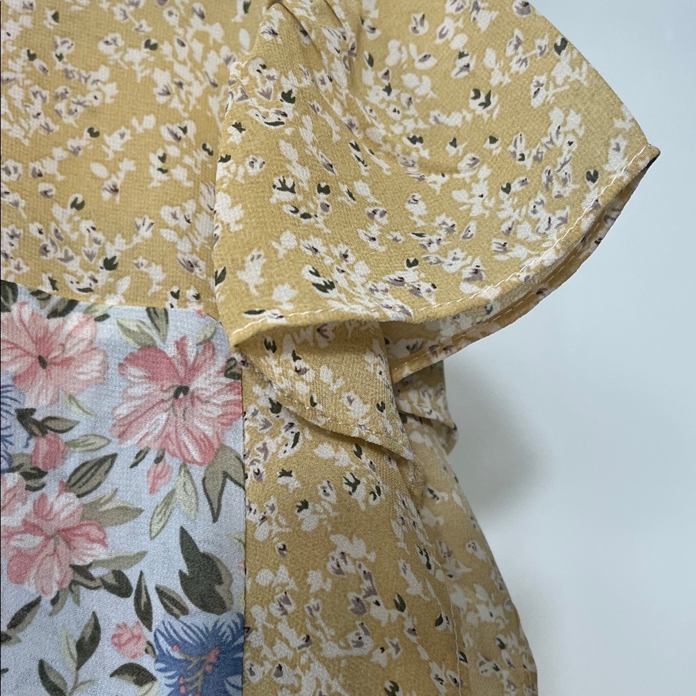 GiGiO Women's Pink and Yellow Floral Blouse - Picture 12 of 12
